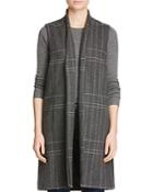 Eileen Fisher Long Check Vest - 100% Bloomingdale's Exclusive