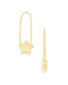 Argento Vivo Safety Pin Star Earrings