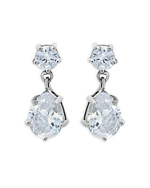 Aqua Cubic Zirconia Pear Shape Drop Earrings - 100% Exclusive