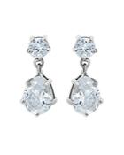 Aqua Cubic Zirconia Pear Shape Drop Earrings - 100% Exclusive
