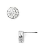 Jankuo Pave Disc Stud Earrings - Compare At $28