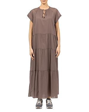 Peserico Tie Neck Maxi Dress