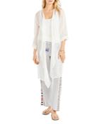 Nic+zoe Boatcruise Open Front Linen Cardigan