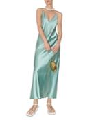 Galvan Daphne Pearl Embellished Slip Dress