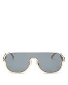 Versace Unisex Rimless Shield Sunglasses, 140mm