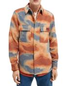 Scotch & Soda Printed Regular Fit Button Front Shirt Jacket