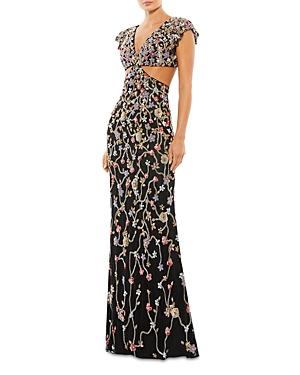 Mac Duggal Sequin Cutout Gown