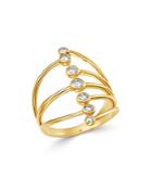 Bloomingdale's Diamond Bezel Set Statement Ring In 14k Yellow Gold, 0.35 Ct. T.w. - 100% Exclusive
