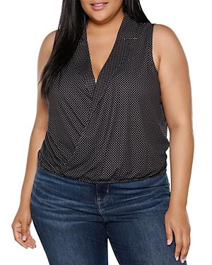 Belldini Plus Sleeveless Wrap Top