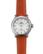 Shinola The Runwell Orange Leather Strap Watch, 36mm
