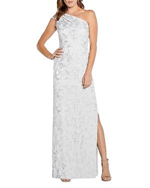 Aidan Mattox One Shoulder Column Gown