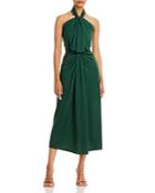 Cinq A Sept Kaily Twist Halter Midi Dress