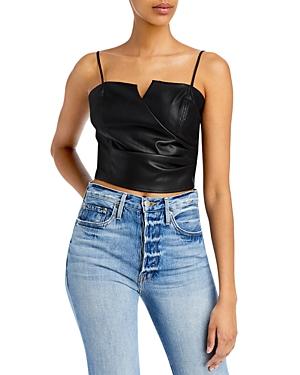 Lucy Paris Mia Faux Leather Top