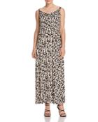 Calvin Klein Leopard Print Maxi Dress