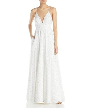 Aidan By Aidan Mattox V Neck Embroidered Ball Gown