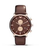 Emporio Armani 316 Stainless Steel Brown Dial Watch, 43mm