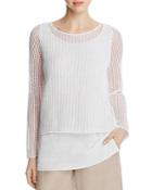 Eileen Fisher Petites Layered Look Sweater