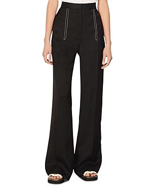 Sandro Cesar Contrast Stitched Pants