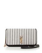 Saint Laurent Monogram Striped Canvas Phone Case Shoulder Bag