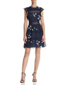 Aqua Flutter Sleeve Lace-inset Dress - 100% Exclusive