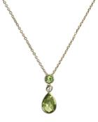 Bloomingdale's Peridot & Diamond Pendant Necklace In 14k Yellow Gold, 17 - 100% Exclusive