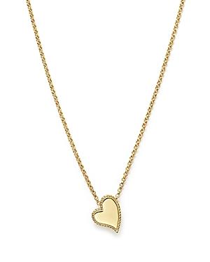 Roberto Coin 18k Yellow Gold Tiny Treasures Heart Pendant Necklace, 17