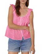 Velvet By Graham & Spencer Coco Cotton Eyelet Top