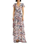 Lauren Ralph Lauren Floral Tiered Ruffle Gown