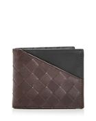 Bottega Veneta Woven Leather Bi Fold Wallet