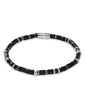 John Hardy Men's Sterling Silver Classic Chain Onyx & Hematite Bead Heishi Bracelet