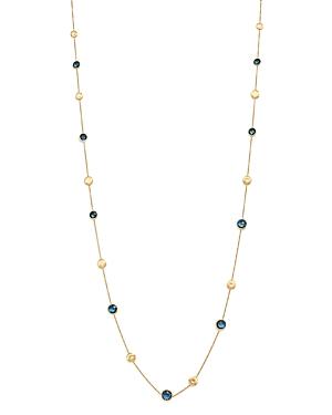 Marco Bicego 18k Yellow Gold Jaipur London Blue Topaz Long Necklace, 36