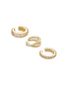 Kendra Scott Livy Pave & Crossover Ear Cuffs In 14k Gold Plate, Set Of 3