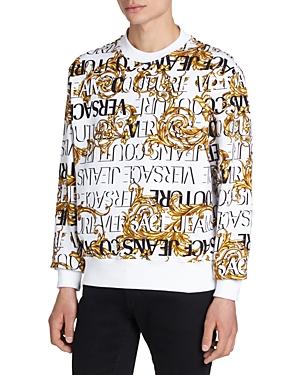 Versace Jeans Couture Cotton Logo Print Crewneck Sweatshirt