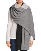 C By Bloomingdale's Cashmere Colorblock Wrap - 100% Exclusive