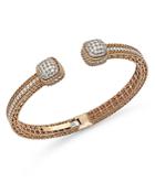 Roberto Coin 18k Rose Gold Roman Barocco Diamond Cuff Bangle Bracelet