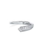 De Beers Forevermark Avaanti Pave Diamond Bypass Ring In 18k White Gold, 0.25 Ct. T.w.