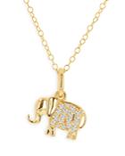 Moon & Meadow 14k Yellow Gold Diamond Elephant Pendant Necklace, 16-18