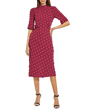 Bcbgmaxazria Dotted Applique Midi Dress