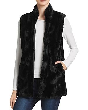 Jack By Bb Dakota Barlett Swirl Textured Faux Fur Vest