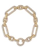 David Yurman 18k Yellow Gold Lexington Diamond Link Chain Bracelet