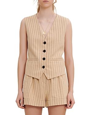 Maje Vilatex Pinstriped Vest
