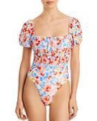 L*space Marilyn Floral Print One Piece Swimsuit
