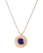 Roberto Coin 18k Rose Gold Love In Verona Lapis & Diamond Medallion Pendant Necklace, 17