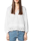 Zadig & Voltaire Theresa Lace-trimmed Tunic