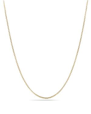 David Yurman Box Chain Necklace In 18k Yellow Gold