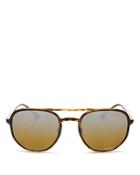 Ray-ban Men's Chromance Polarized Brow Bar Aviator Sunglasses, 53mm