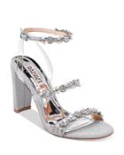 Badgley Mischka Women's Adel Crystal Embellished Block Heel Sandals