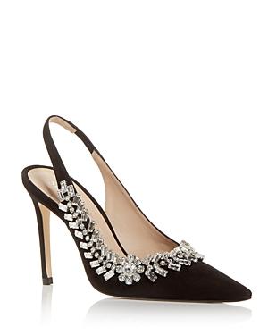 Stuart Weitzman Women's Promise Embellished Slingback Pumps