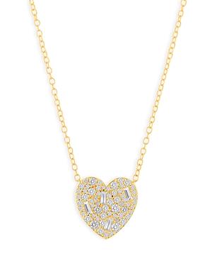 Bloomingdale's Scattered Diamond Heart Pendant Necklace In 14k Yellow Gold, 0.60 Ct. T.w. - 100% Exclusive