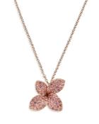 Pasquale Bruni 18k Rose Gold Petit Garden Pink Sapphire Flower Pendant Necklace, 17